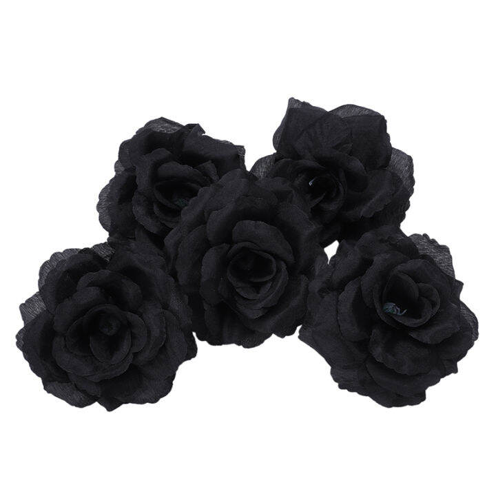 20-pcs-black-rose-artificial-silk-flower-party-wedding-house-office-garden-decor-diy