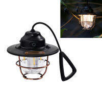 โคมไฟเต็นท์แบบพกพา Black Retro Camping Lantern for Picnic