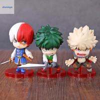 ของเล่นตัวการ์ตูนฟิกเกอร์ตัวการ์ตูน JUNNYA รุ่น Q Bakugo Katsuki Todoroki Shoto เครื่องประดับบ้านของตกแต่งเดสก์ท็อปหุ่นแอคชั่นฮีโร่ของฉันหุ่นโมเดลโมเดลเคลื่อนไหว