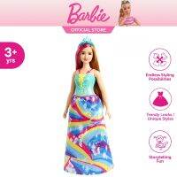 ตุ๊กตา Barbie Barbie สำหรับเด็กผู้หญิง Barbie ตุ๊กตา Barbie Dreamtopia ตุ๊กตาเจ้าหญิง-ผมบลอนด์มีสีชมพู