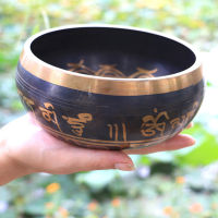 Copper Singing Bowl Manual Tapping Metal Craft Buddhist Bowl Religious Basin Tibetan Meditation Music Bowl Musical Instrument