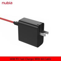 ~ Nubia 66W Pd ที่ชาร์จแบบด่วนสําหรับ Redmagic 6 Pro 66W Pd ชาร์จอย่างรวดเร็วกับสายเคเบิ้ล Type-C 6 สําหรับ Nubia Redmagic 6