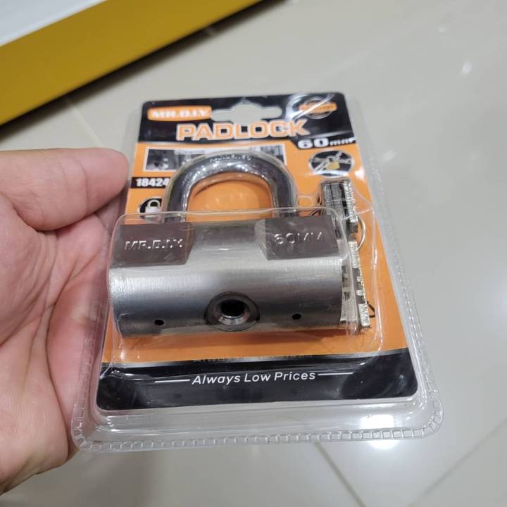 พร้อมส่ง-padlock-กุญแจล็อคบ้าน-ล็อคล้อ-ล็อคประตู-อย่างดี-ขนาด-60-mm-พร้อมลูกกุญแจ-3ดอก