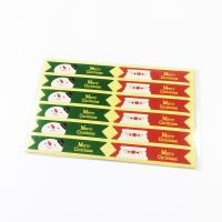 1200Pcs Wholesale Merry Christmas Flag design Multifunction Long Seal Sticker Gift Sticker Label 70*12MM Free shipping