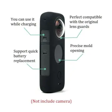 CYNOVA Insta 360 X3 Lens Cap Protector,Silicone Case Tempered