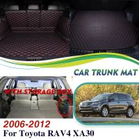 เสื่อท้ายรถสำหรับ Toyota RAV4 XA30แนวหน้า2006 ~ 2012แผ่นกันน้ำ5ที่นั่งพรมท้ายรถพรมปูพื้นรถพรมอุปกรณ์เสริมรถยนต์