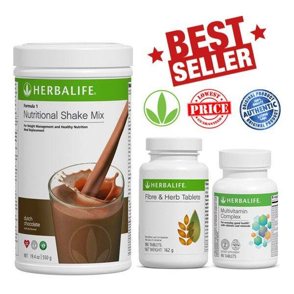 Herbalife Basic Program for Healthy Weight-loss (Dutch Choco, Fiber and ...