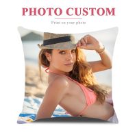 Custom Cushion Cover Wedding Pictures Portrait Pet Photos Kids Christening Birthday Party Travel Photos Personalized Pillow Case