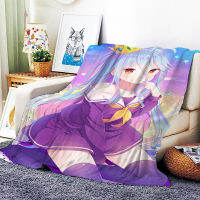 NO GAME NO LIFE Soft Sherpa Blanket ผ้าลินินกำมะหยี่สี่ฤดูน้ำหนักเบาผ้าห่มอุ่นสำหรับห้องนั่งเล่น / ห้องนอน