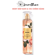 Body mist Rose Bath & Body Works hương hoa hồng ngọt 236ml