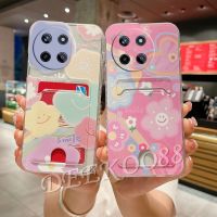 เคสนิ่มสำหรับ Realme C51 C55 C53 NFC 11 10 Pro + Plus 10T Coca-Cola Edition 5G 4G เคสใส่โทรศัพท์ที่ใส่บัตรน่ารักน่ารัก Realme11Pro กันแดดและใบหน้ายิ้ม