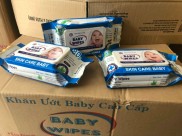 Khăn ướt an toàn cho bé BABY SAFE BABY WIPES - không mùi & có mùi 80g gói.