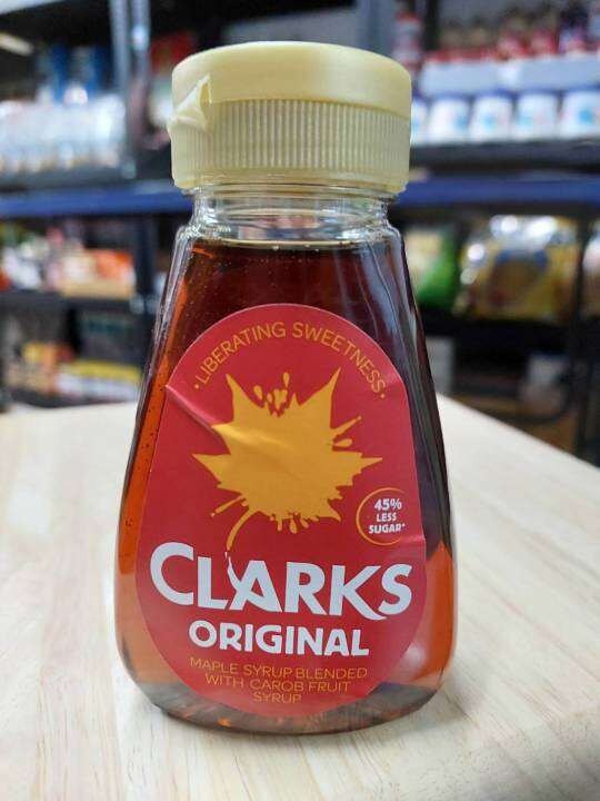 Clarks Original Maple Syrup Blended with Carob Fruit Syrup 180ml คลากส์