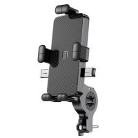 RYRA Bike Phone Holder 360° View Universal Motorcycle Phone Holder For 4-7 Inch Mobile Phone Stand Shockproof Bracket GPS Clip