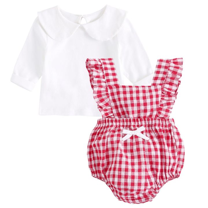 ฤดูร้อน-ทารกแรกเกิด-สาว-บอดี้สูท-เสื้อยืดคอกลม-2pcs-ฝ้าย-เจ้าหญิง-เด็กทารก-เสื้อผ้า