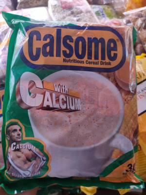 ซีเรียลข้าวโพด Calsome Calcium ซีเรียลพม่า หอมๆ แคลซั่มซีเรียล 3in1 ธัญญาหารปรุงสำเร็จ ผสมข้าวโพด