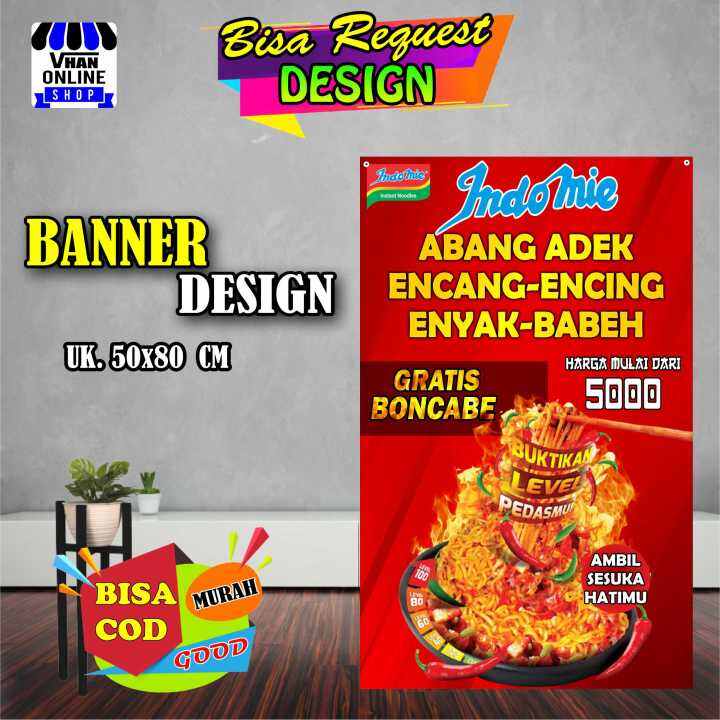 Spanduk Banner Warung Indomie Warmindo Warung Makan Keren Lazada