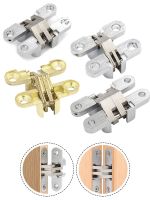 1PC Invisible Cross Hinge Stainless Steel Hid-den Concealed Door Cabinet Cupboard Wooden Boxes Hardware Tool Door Hinges