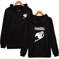 การ์ตูน Fairy Tail Hooded Sweatshirts เสื้อบุรุษ Zipper hoodies คลาสสิคการ์ตูนญี่ปุ่นเสื้อ Hoodie