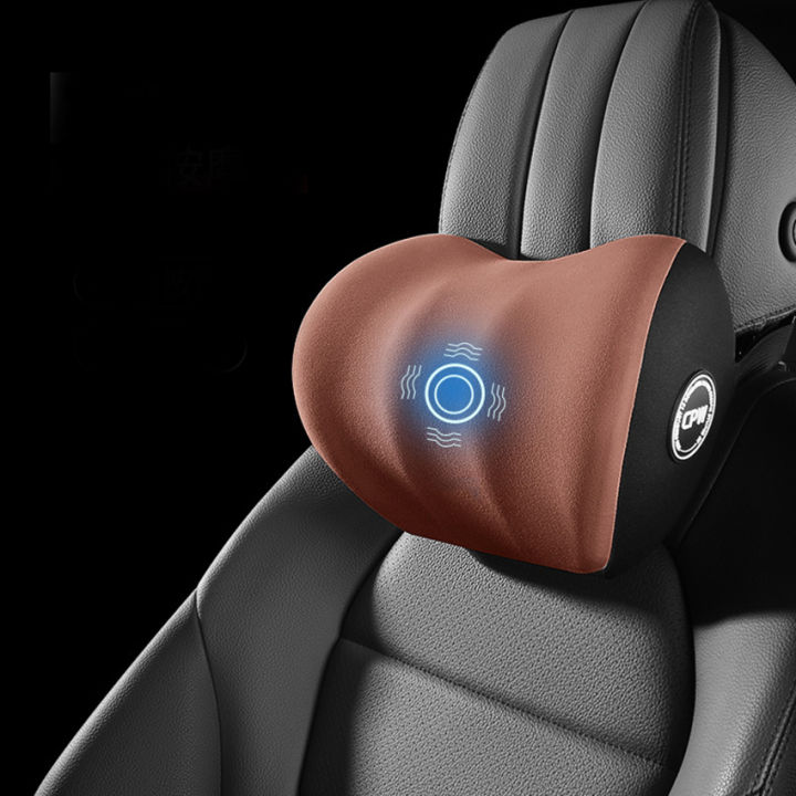 Car Pillow Headrest Neck Pillow Lumbar Support Cushion Pillow Car Vibrating  Massage Seat Neck Back Pillow for Car and Office