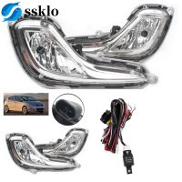 (Ssklo) ไฟตัดหมอกด้านหน้ากันชนไฟตัดหมอก Clear เลนส์สำหรับ Hyundai Accent 2012 2013 2014 2015 2016 2017 2018 92201-1R00092202-1R000