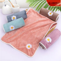 Coral Velvet Towel Little Daisy Embroidery Terry Towels Quick Drying Microfiber Towels Towels for s Absorbent Terry Towels