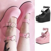 nd New Female Lolita Cute Mary Janes Pumps Platform Wedges High Heels womens Pumps Sweet Gothic Punk Shoes Woman