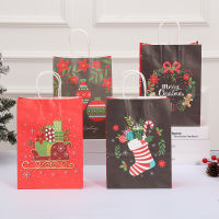 High-quality Gift Packaging Solutions Unique Christmas Gift Packaging Handbags For Holiday Gifting Printed Kraft Paper Bags Christmas Gift Bags