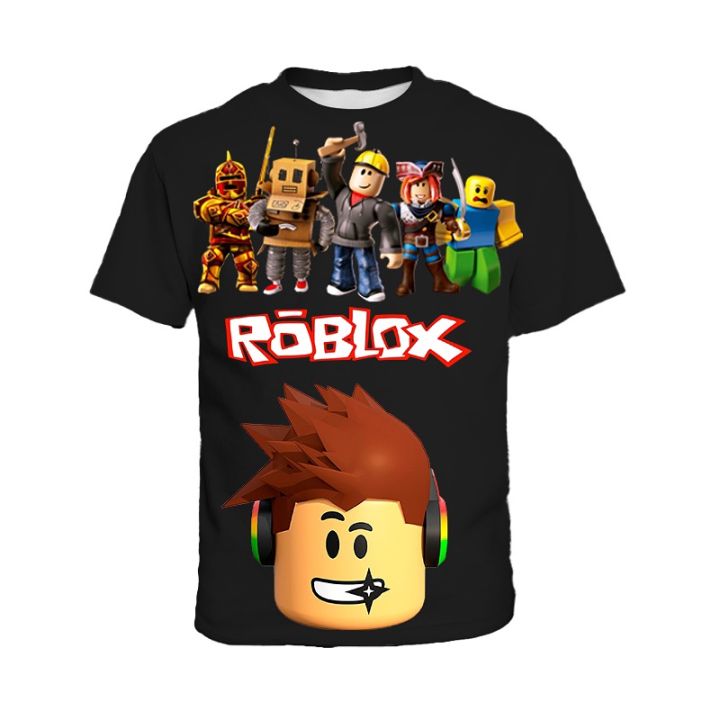 Roblox T-Shirt For Kids Boys Game Cartoon Printed Sandbox Shirts Clothes  [5-12 Years Old] | Lazada Ph