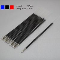 10pcs/lot 0.7mm Pen Rod Stander Ballpoint Pen Refill Lead Black Blue 107mm Office School Supplies Pens