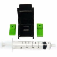 +【】 3In1 Ink Refill Cartridge Clip 2Pcs Ruer Pads Syringe Tool Kit For HP Printer