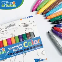 ปากกาเมจิกหัวจัมโบ้ 7 mm - Jumbo Color Marker by PlayPlearnKid สำหรับเด็กหัดจับปากกา ของเล่นเด็กวัย 1-3 ขวบขึ้นไป เสริมพัฒนาการ ล้างออกง่าย