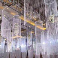 【FCL】♟♂❡ 8 Colors 1x2m Tassel Flash String Curtain Window Door Divider Sheer Valance Wedding Decoration