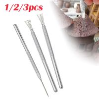 7 Pin Feather Wire Texture Ceramics Tools Polymer Clay Sculpting Modeling Tool DIY Pottery Brush Pottery Tools Cake Accessories Cables Converters