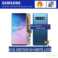 จอ Lcd แบบดั้งเดิมสำหรับ Samsung Galaxy S10 G973จอแสดงผล LCD แบบสัมผัสหน้าจอ G973F สำหรับ Galaxy S10 Plus S10 + G975 G973F จอแสดงผลแทนการซ่อมแซม