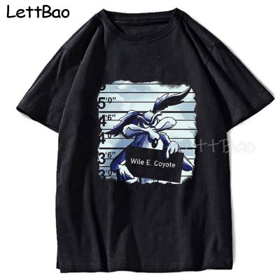 Coyote In Prison Kawaii T Shirt Japanese Print Tee Gifts Cotton Tee Mens Clothing Graphic T 100% Cotton Gildan