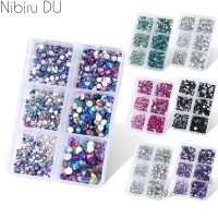 【hot sale】 ❁✵♂ B50 1560Pcs/Box Nail Art Rhinestones Glass Crystal Multi-size Flat Bottom Nail Rhinestones Diamond Nail Decoration Accessories DIY美甲