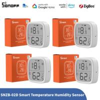 SONOFF SNZB-02D Zigbee สมาร์ทอุณหภูมิเซ็นเซอร์ความชื้นจอแอลซีดีขนาดใหญ่ระยะไกลตรวจสอบเวลาจริง Ewelink APP ผ่าน Alexa Home