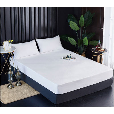 Waterproof Bed Mattress Cover Elastic Solid Color Fitted Bed Sheet Super Soft Microfiber Sheet Covers for Bed Queen King