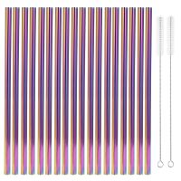 18 Pcs Reusable Heart Shape Stainless Steel Straws,with Cleaning Brushes for Tumblers Beverage Drinks Cocktail