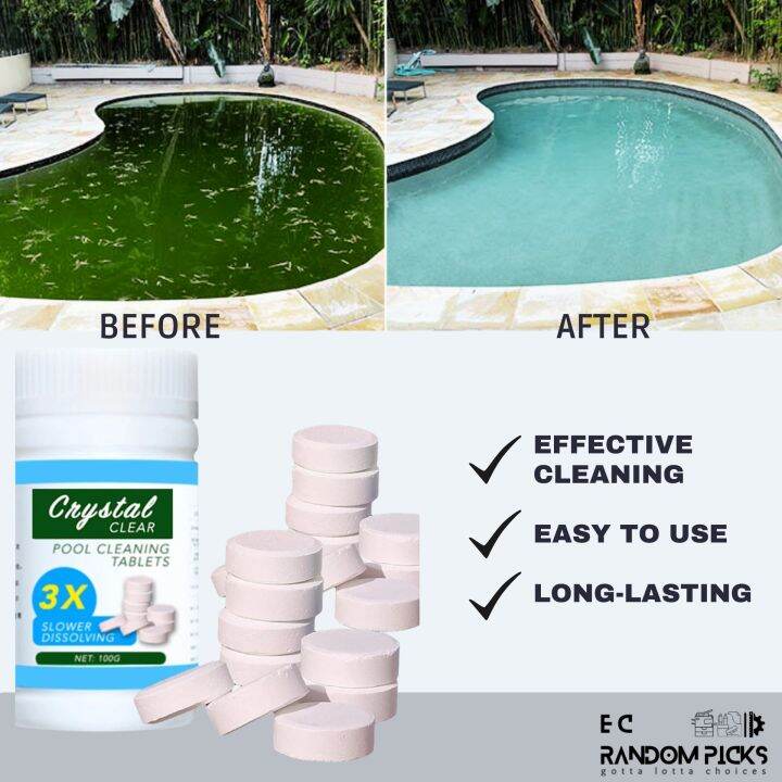 EC RandomPicks Magic Swimming Pool Cleaning Tablet Crystal Clear Purifier Lazada PH