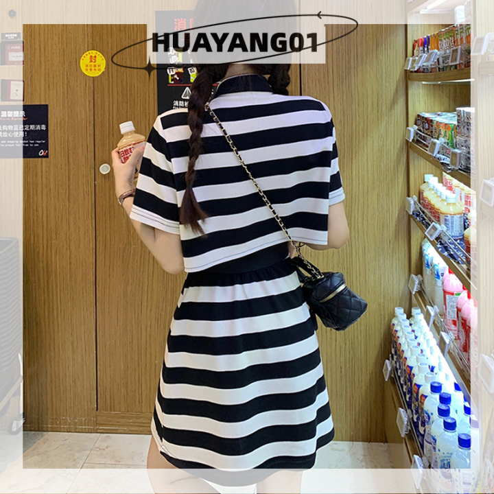 huayang01-2023-new-hot-fashion-lazlook-เดรสลายผู้หญิงมินิทั้งหมด-ตรงกับชุดง่ายๆเปลี่ยนชุดคอเสื้อ