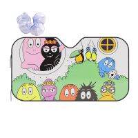 Les Barbapapa ที่บังแดด,สำหรับครอบครัวพับได้76X140ซม. กระดาษฟอยล์น่ารักกระบังแสงของเล่นเด็กบาจาบังแดด LZY3721