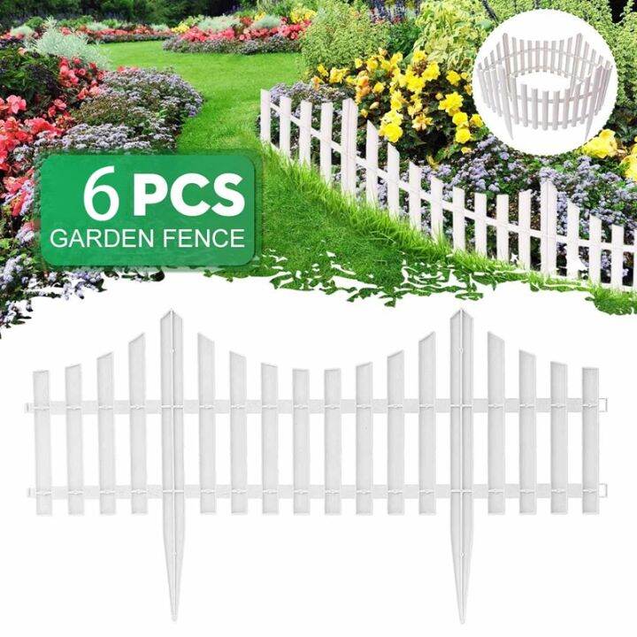 6pcs-courtyard-indoor-or-outdoor-garden-fence-plastic-fence-kindergarten-flower-small-fence-diy-fence-decoration