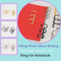 DIY Metal Binder Rings Notebook Circle Binding Clip Loose Leaf Book Binder Hinged Rings Photo Album 3 Rings Desk Calender Circle