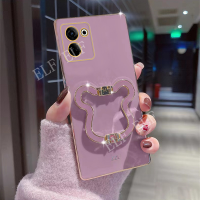 พร้อมเคสมือจับสำหรับโทรศัพท์มือถือหูหมีน่ารักสำหรับ Tecno Camon20 Pro ซิลิโคนที่อินเทรนด์เคสทีพียูนิ่ม TECNO Camon 20 / Camon 20 Pro 4G 5G / Camon 20 Premier 5G ฝาหลังแบบบางกันกระแทก