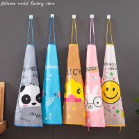 Silicone world Cartoon Aprons Waterproof Bib Apron For Womens Kitchen Apron BBQ Cooking Baking Restaurant Workwear Cleaning Aprons