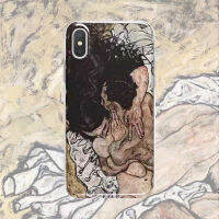 Schiller Hugs Lovers Art ภาพสีน้ำมันเคสโทรศัพท์มือถือสำหรับ Apple 13 Huawei OPPO Xiaomi Vivo One Plus