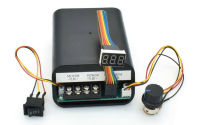 DC10V-55V DC Motor Speed Controller โมดูลไดรฟ์พัดลมในตัวสวิตช์ไปข้างหน้าและย้อนกลับพร้อมจอแสดงผลดิจิตอล (6.3)