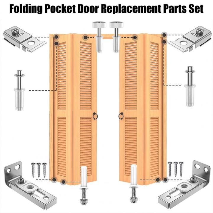 hard-anti-rust-door-hardware-bi-fold-sliding-closet-barn-door-hardware-kit-silver-color-door-hinges-home-supply-door-hardware-locks